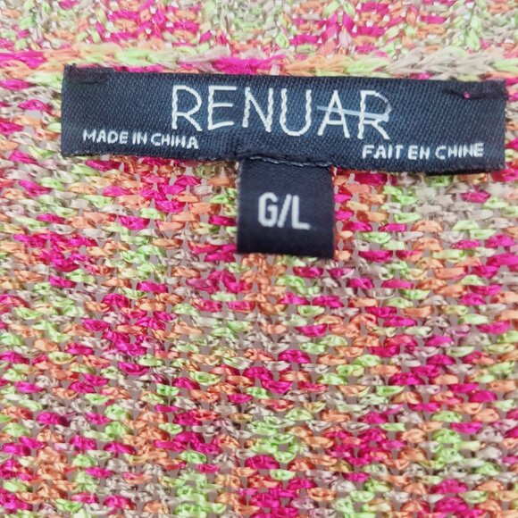 Renuar Marled Knit 3/4 Sleeve Button FrontCardigan - Picture 7 of 9